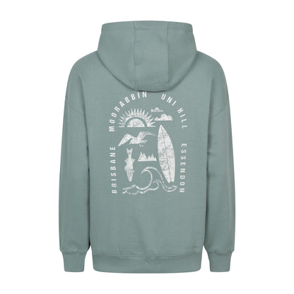 Pale Green - Back - Mountain Warehouse Womens-Ladies Australia Graphic Relaxed Fit Hoodie