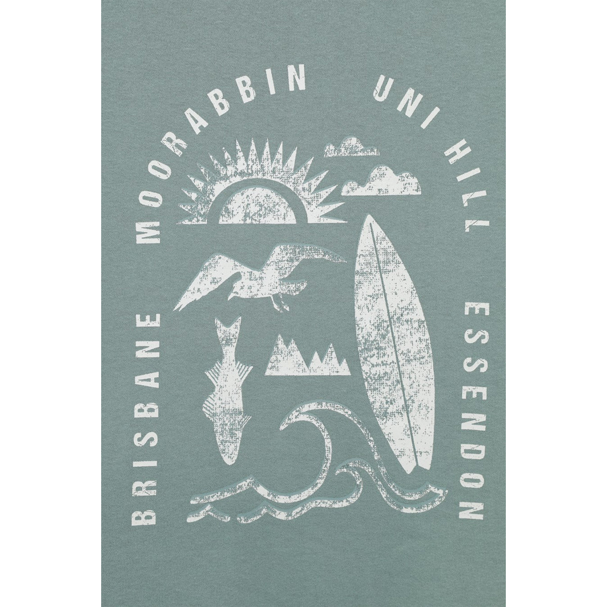 Pale Green - Close up - Mountain Warehouse Womens-Ladies Australia Graphic Relaxed Fit Hoodie