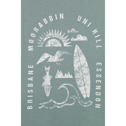 Pale Green - Close up - Mountain Warehouse Womens-Ladies Australia Graphic Relaxed Fit Hoodie