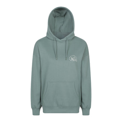 Pale Green - Front - Mountain Warehouse Womens-Ladies Australia Graphic Relaxed Fit Hoodie