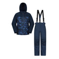 Black - Front - Mountain Warehouse Childrens-Kids Vortex Extreme Waterproof Ski Jacket & Trousers