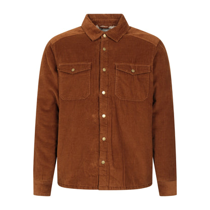 Tan - Front - Mountain Warehouse Mens Chiswick Borg Lined Corded Shirt