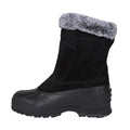Black - Side - Mountain Warehouse Womens-Ladies Snowdrift Suede Faux Fur Lined Snow Boots