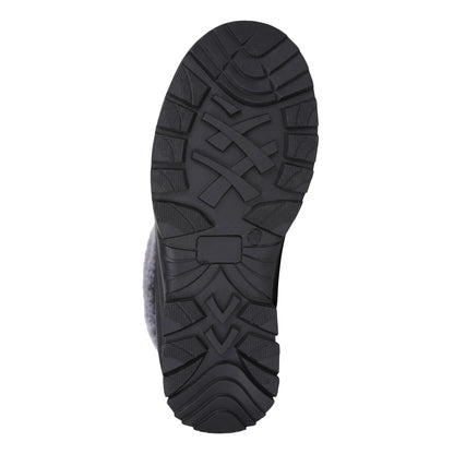 Black - Pack Shot - Mountain Warehouse Womens-Ladies Snowdrift Suede Faux Fur Lined Snow Boots