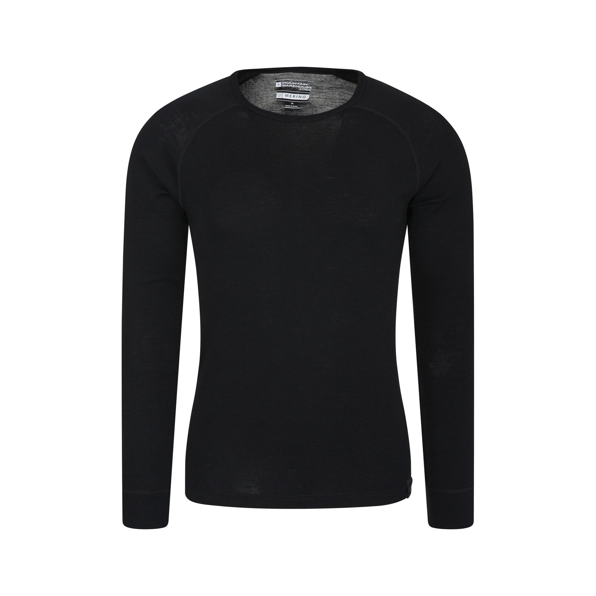 Black - Lifestyle - Mountain Warehouse Mens Merino Wool Base Layer Top (Pack of 2)