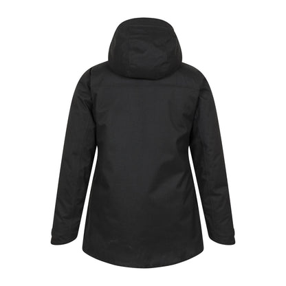 Black - Back - Mountain Warehouse Womens-Ladies Verbier Textured Waterproof Ski Jacket