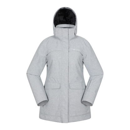Light Grey - Front - Mountain Warehouse Womens-Ladies Snowdrift Waterproof Ski Jacket