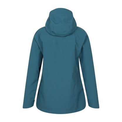 Teal - Back - Mountain Warehouse Womens-Ladies Tempest Waterproof 3 Layer Ski Jacket