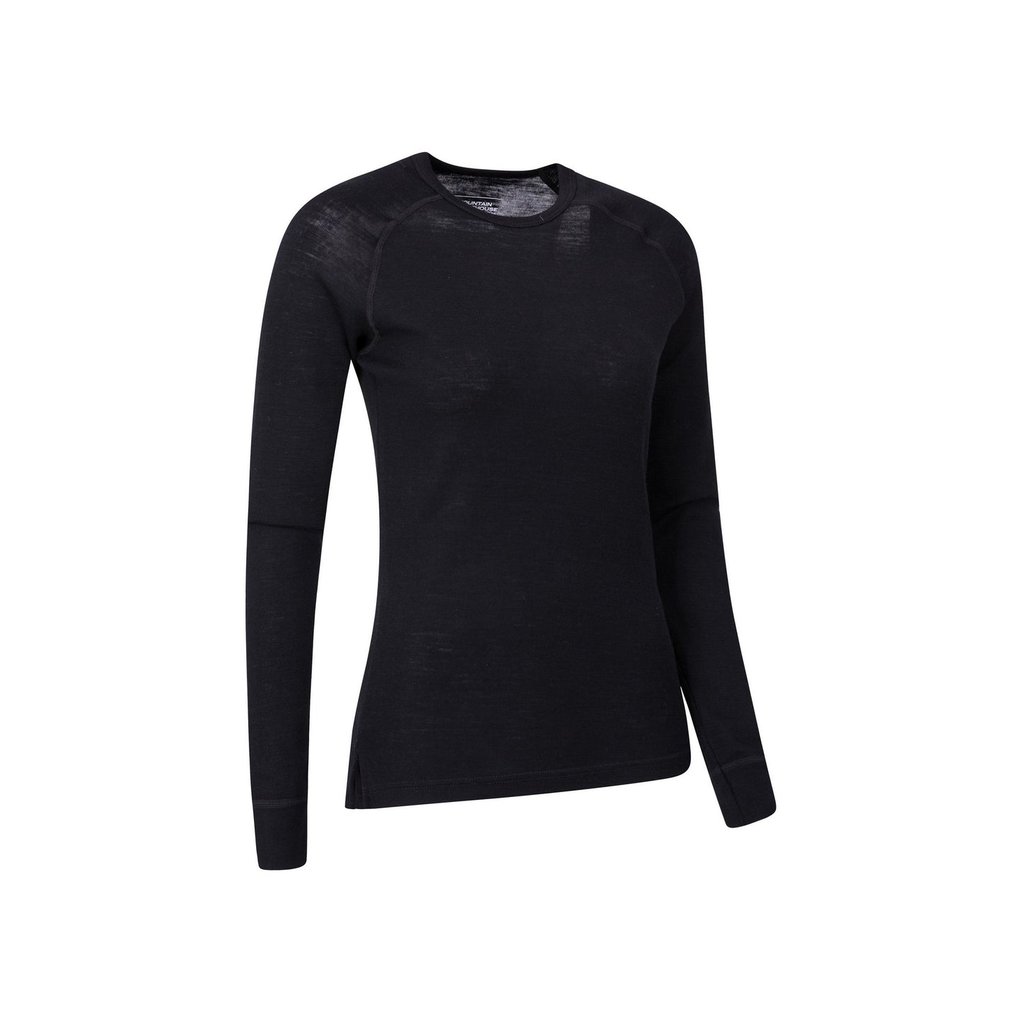 Black - Back - Mountain Warehouse Womens-Ladies Merino Blend Long-Sleeved Thermal Top (Pack of 2)
