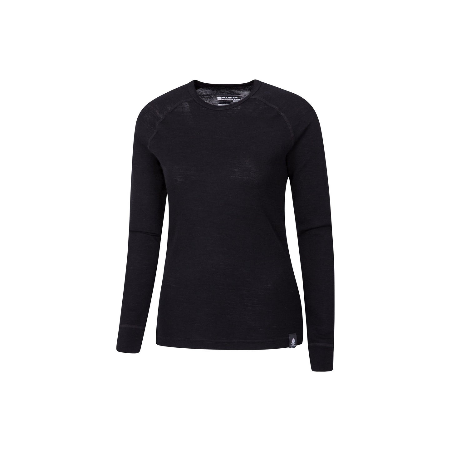 Black - Side - Mountain Warehouse Womens-Ladies Merino Blend Long-Sleeved Thermal Top (Pack of 2)