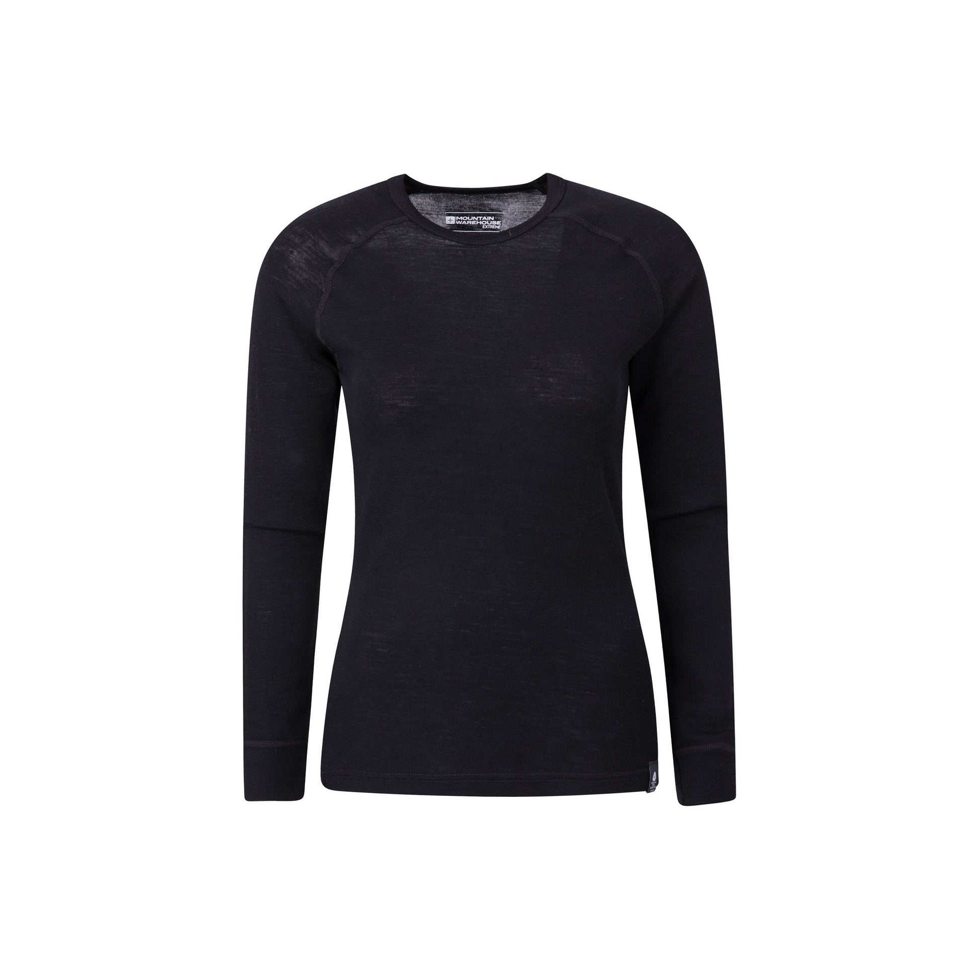 Black - Lifestyle - Mountain Warehouse Womens-Ladies Merino Blend Long-Sleeved Thermal Top (Pack of 2)