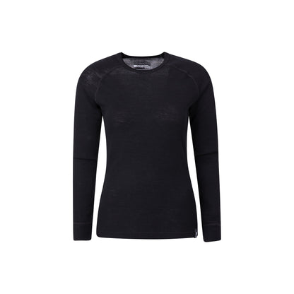 Black - Lifestyle - Mountain Warehouse Womens-Ladies Merino Blend Long-Sleeved Thermal Top (Pack of 2)