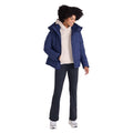 Navy - Side - Animal Womens-Ladies Maeve Puffer Jacket