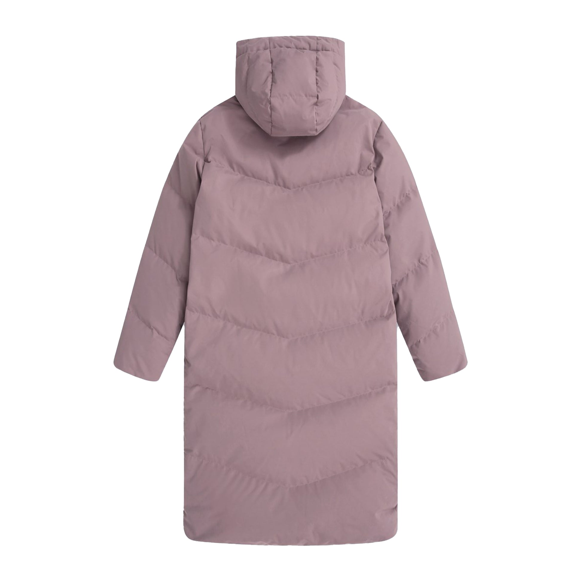 Taupe - Back - Animal Womens-Ladies Tess Longline Down Jacket