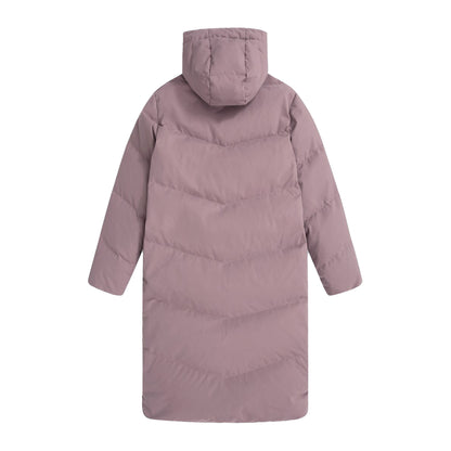 Taupe - Back - Animal Womens-Ladies Tess Longline Down Jacket