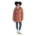 Rust - Lifestyle - Animal Womens-Ladies Maggie Baffled Waist Detail Coat