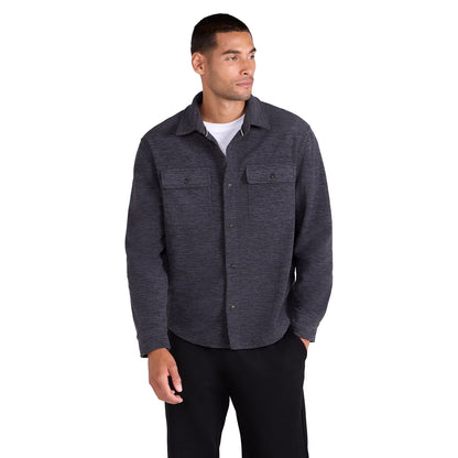 Navy - Side - Animal Mens George Fleece Shirt