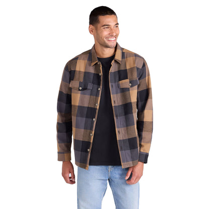 Dark Beige - Side - Animal Mens Seth Bonded Fleece Jacket