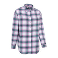 Grey - Side - Mountain Warehouse Womens-Ladies Elm Flannel Relaxed Fit Long-Sleeved Shirt