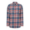 Navy - Front - Mountain Warehouse Womens-Ladies Elm Flannel Relaxed Fit Long-Sleeved Shirt