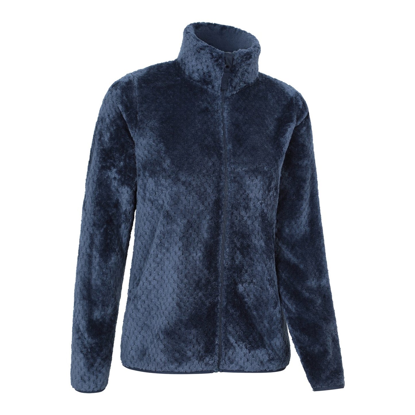 Navy - Side - Mountain Warehouse Womens-Ladies Ivy Honeycomb Fleece Top