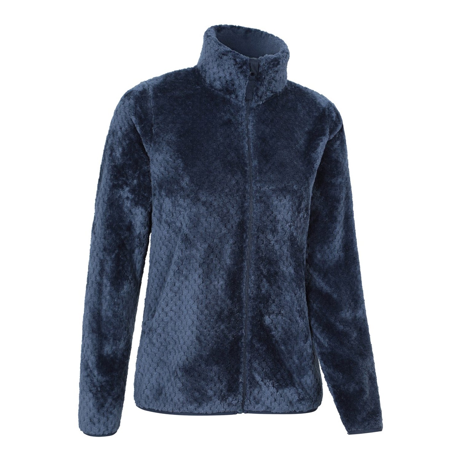 Navy - Side - Mountain Warehouse Womens-Ladies Ivy Honeycomb Fleece Top
