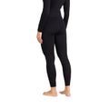 Black - Back - Animal Womens-Ladies Merino Wool Base Layer Bottoms