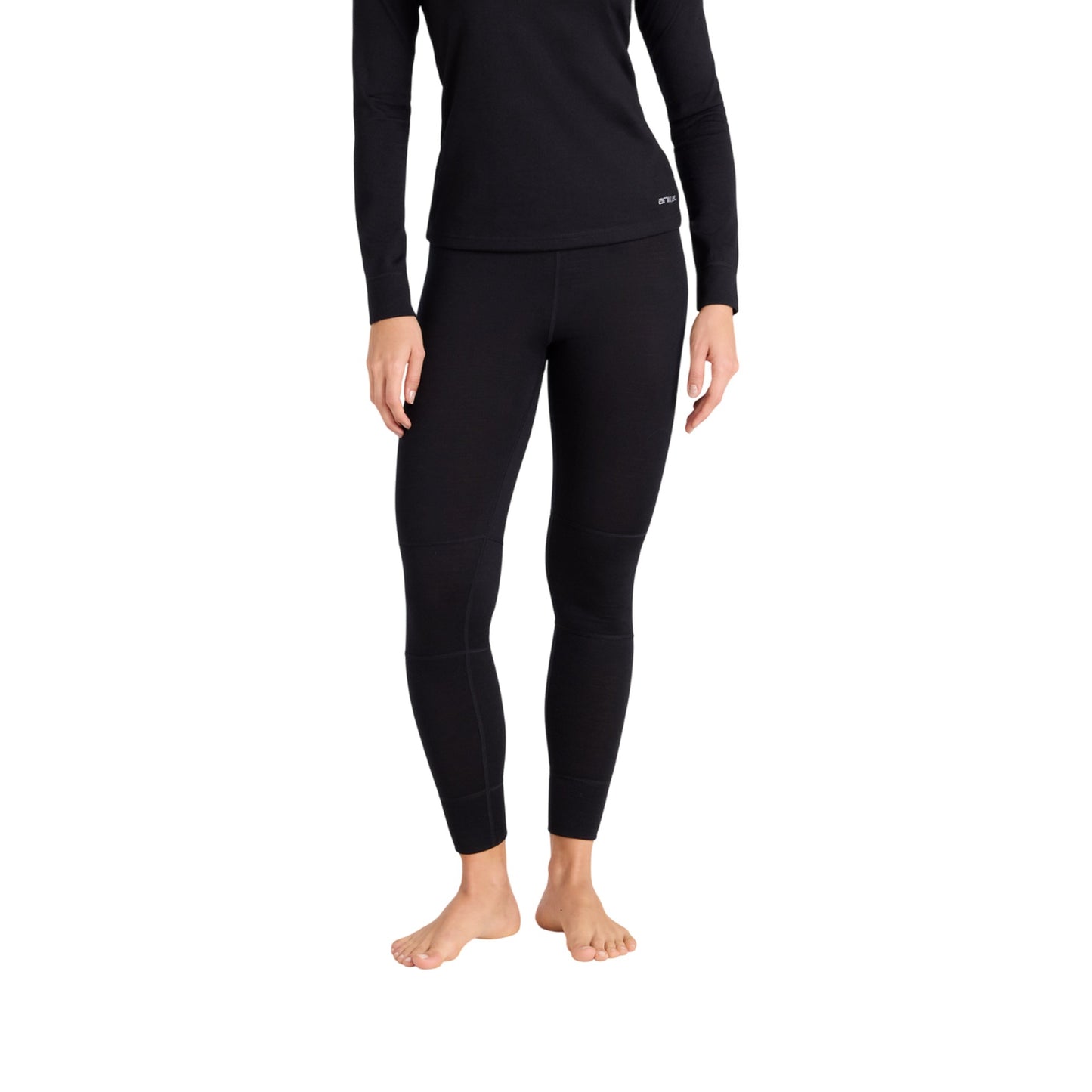 Black - Front - Animal Womens-Ladies Merino Wool Base Layer Bottoms
