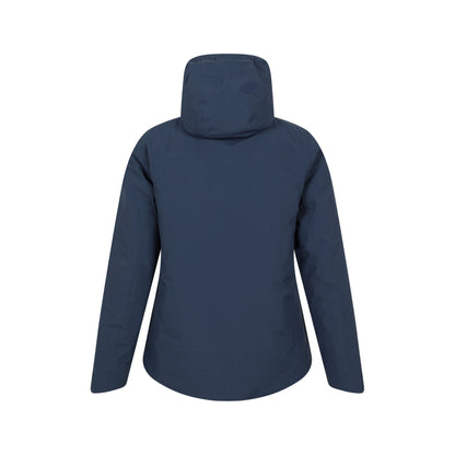 Blue - Back - Mountain Warehouse Womens-Ladies Mallory Short Waterproof Padded Jacket