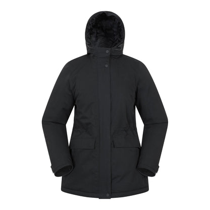 Black - Front - Mountain Warehouse Womens-Ladies Maple Waterproof Padded Jacket