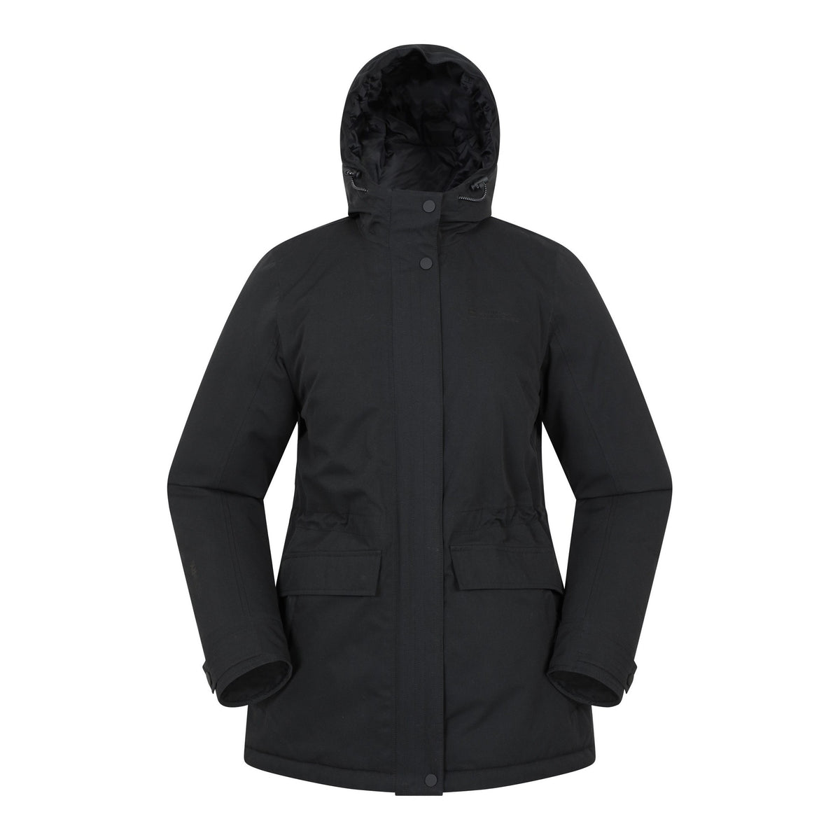 Black - Front - Mountain Warehouse Womens-Ladies Maple Waterproof Padded Jacket