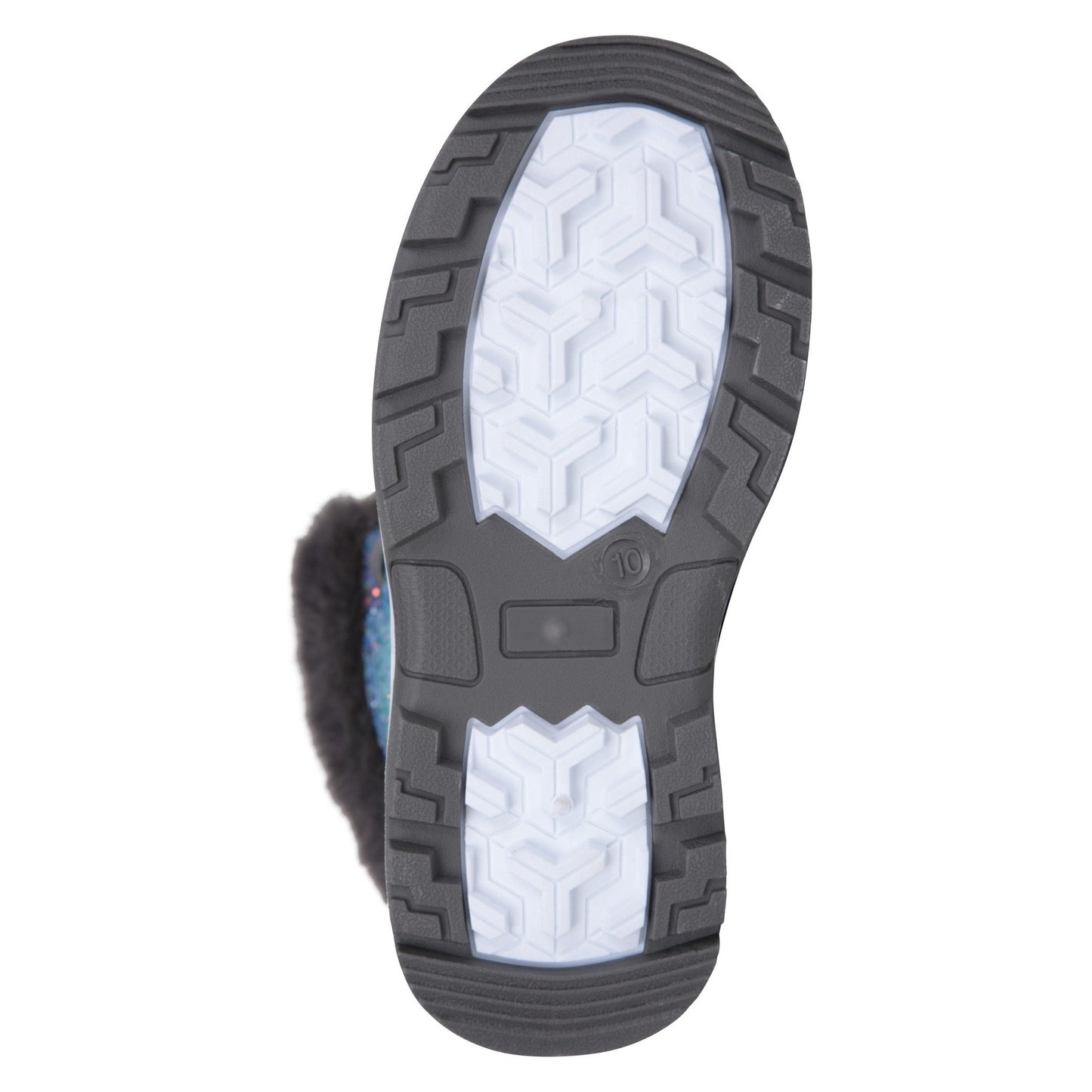 Silver - Side - Mountain Warehouse Childrens-Kids Fizz Faux Fur Lined Snow Boots