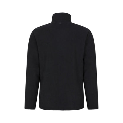 Black - Back - Mountain Warehouse Mens Farland Fleece Lined Half Zip Midlayer