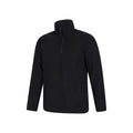 Black - Side - Mountain Warehouse Mens Farland Fleece Lined Half Zip Midlayer