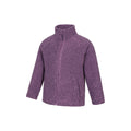 Dark Purple - Side - Mountain Warehouse Childrens-Kids Ash Melange Full Zip Fleece Jacket