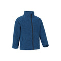 Blue - Lifestyle - Mountain Warehouse Childrens-Kids Ash Melange Full Zip Fleece Jacket
