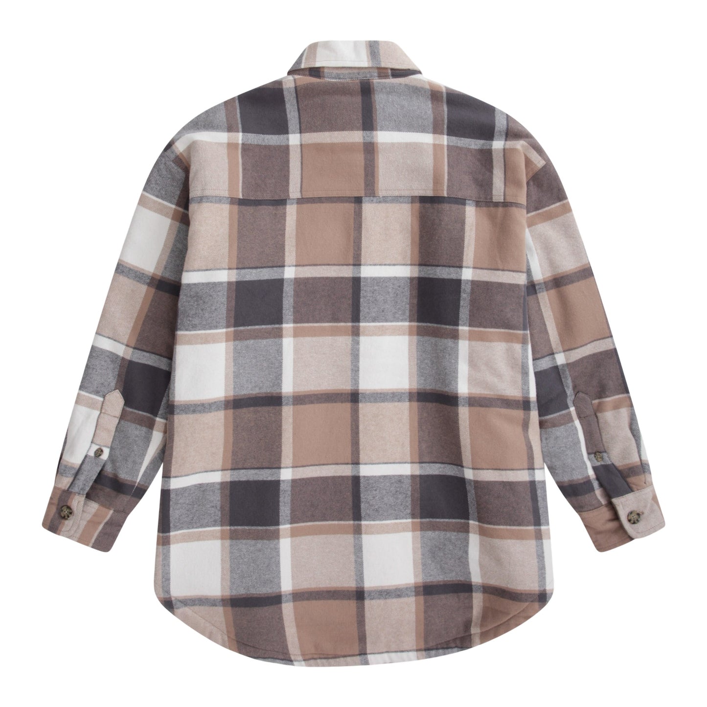 Blue - Back - Animal Womens-Ladies Boxy Borg Lined Shirt