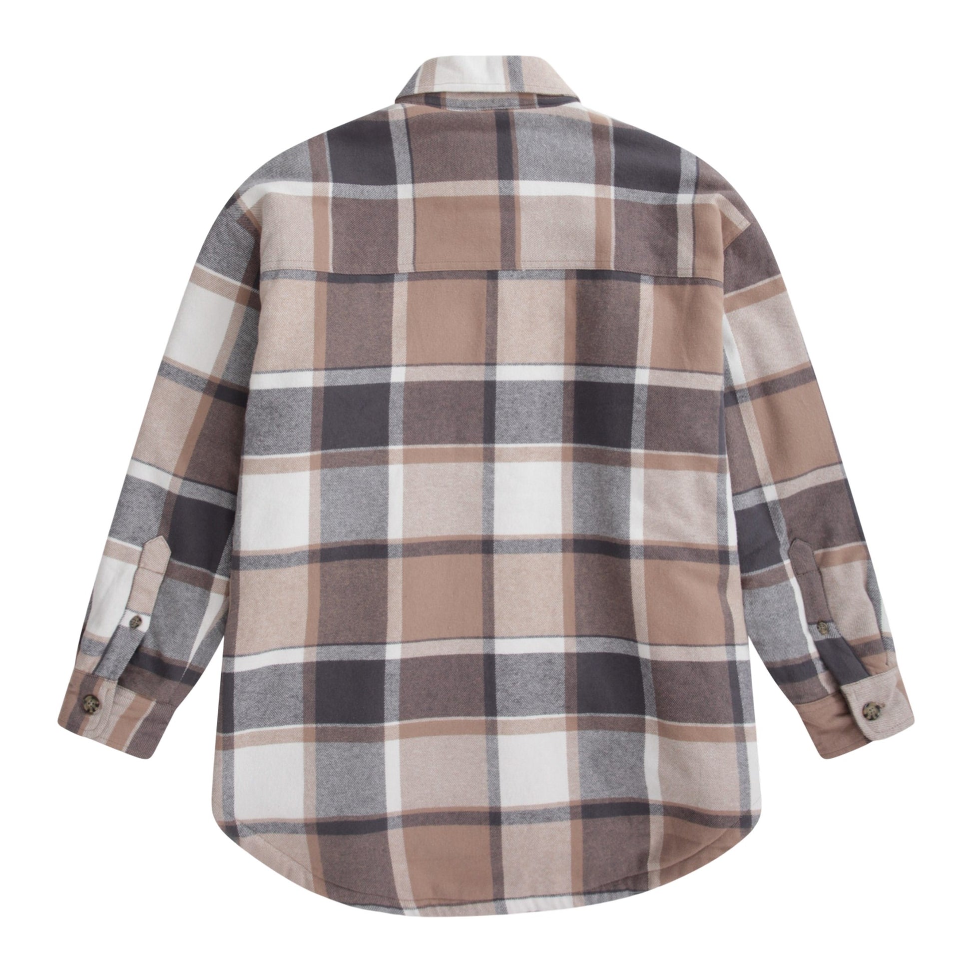 Blue - Back - Animal Womens-Ladies Boxy Borg Lined Shirt