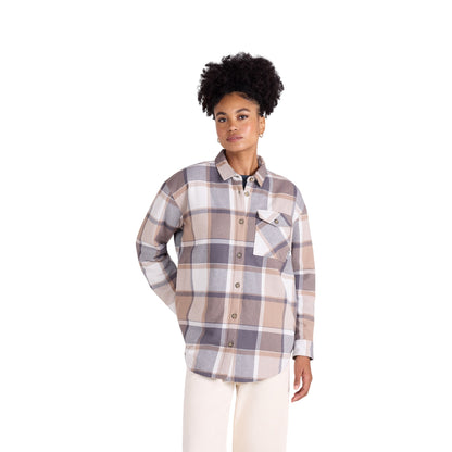 Blue - Lifestyle - Animal Womens-Ladies Boxy Borg Lined Shirt