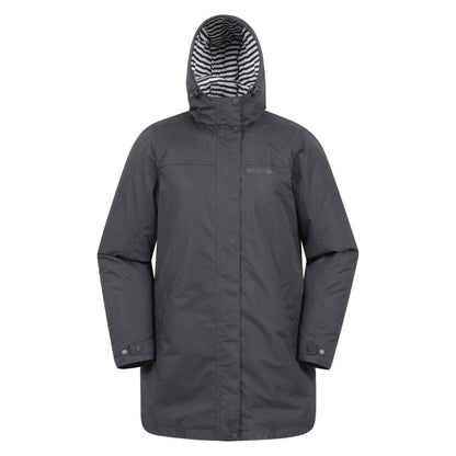 Black - Front - Mountain Warehouse Womens-Ladies Riviera Padded Waterproof Jacket