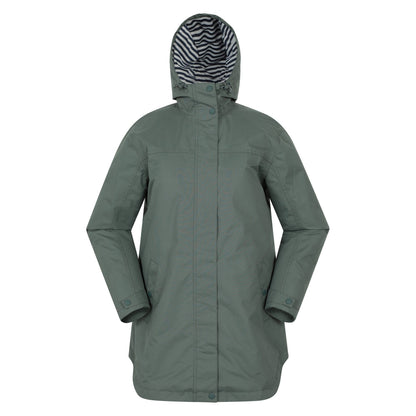 Khaki Green - Front - Mountain Warehouse Womens-Ladies Riviera Padded Waterproof Jacket