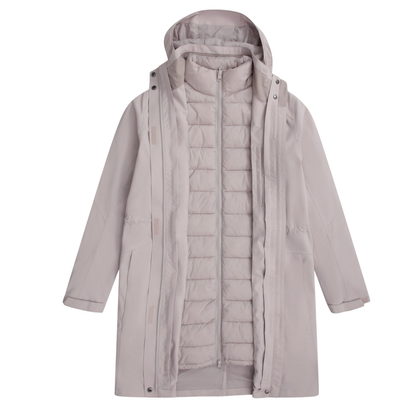 Cream - Front - Animal Womens-Ladies Evie 3 in 1 Waterproof Padded Jacket