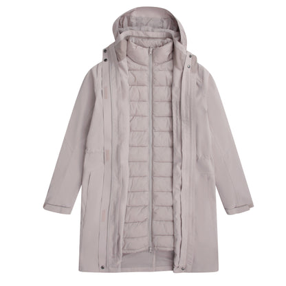Cream - Front - Animal Womens-Ladies Evie 3 in 1 Waterproof Padded Jacket