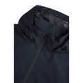 Navy - Side - Animal Womens-Ladies Longline Waterproof Jacket