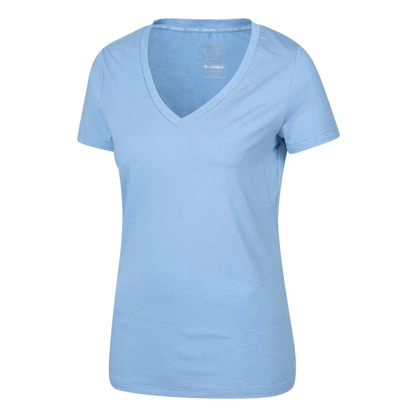 Light Blue - Side - Mountain Warehouse Womens-Ladies Vitality V Neck T-Shirt