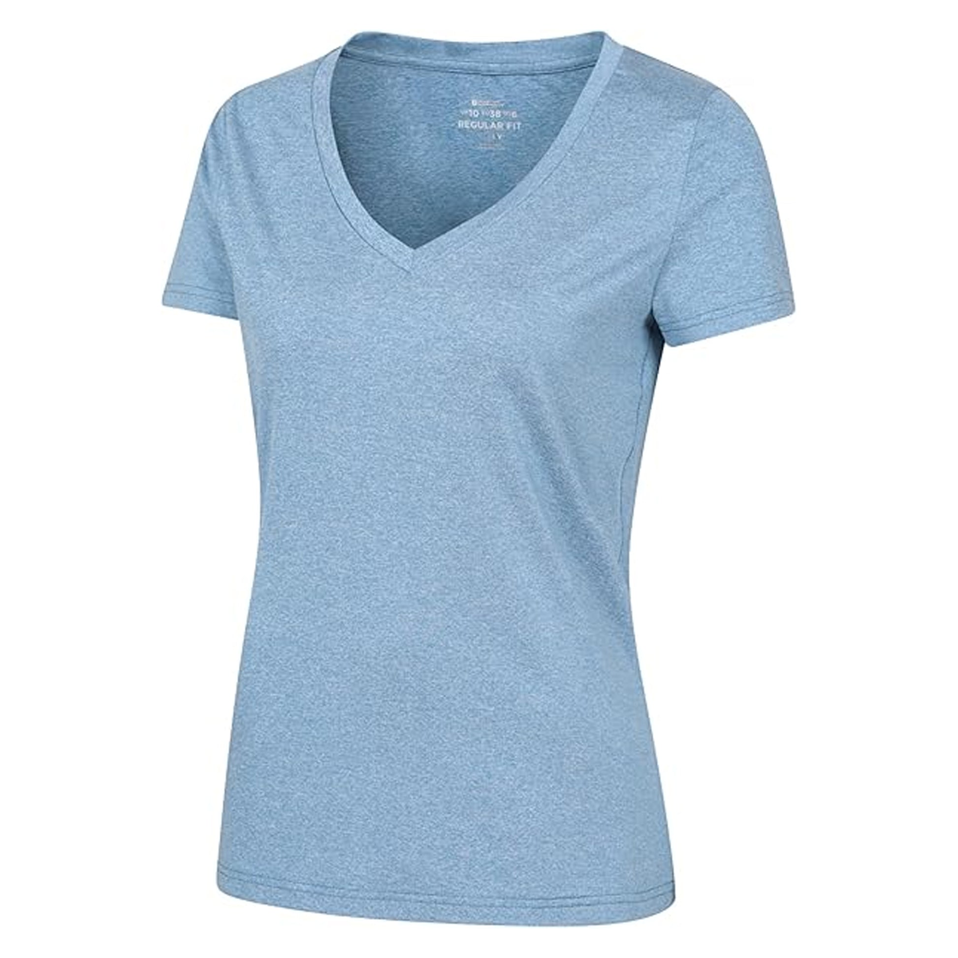 Blue - Side - Mountain Warehouse Womens-Ladies Vitality V Neck T-Shirt