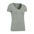 Khaki Green - Side - Mountain Warehouse Womens-Ladies Vitality V Neck T-Shirt