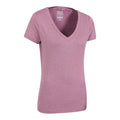 Pink - Side - Mountain Warehouse Womens-Ladies Vitality V Neck T-Shirt