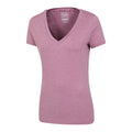 Pink - Side - Mountain Warehouse Womens-Ladies Vitality V Neck T-Shirt