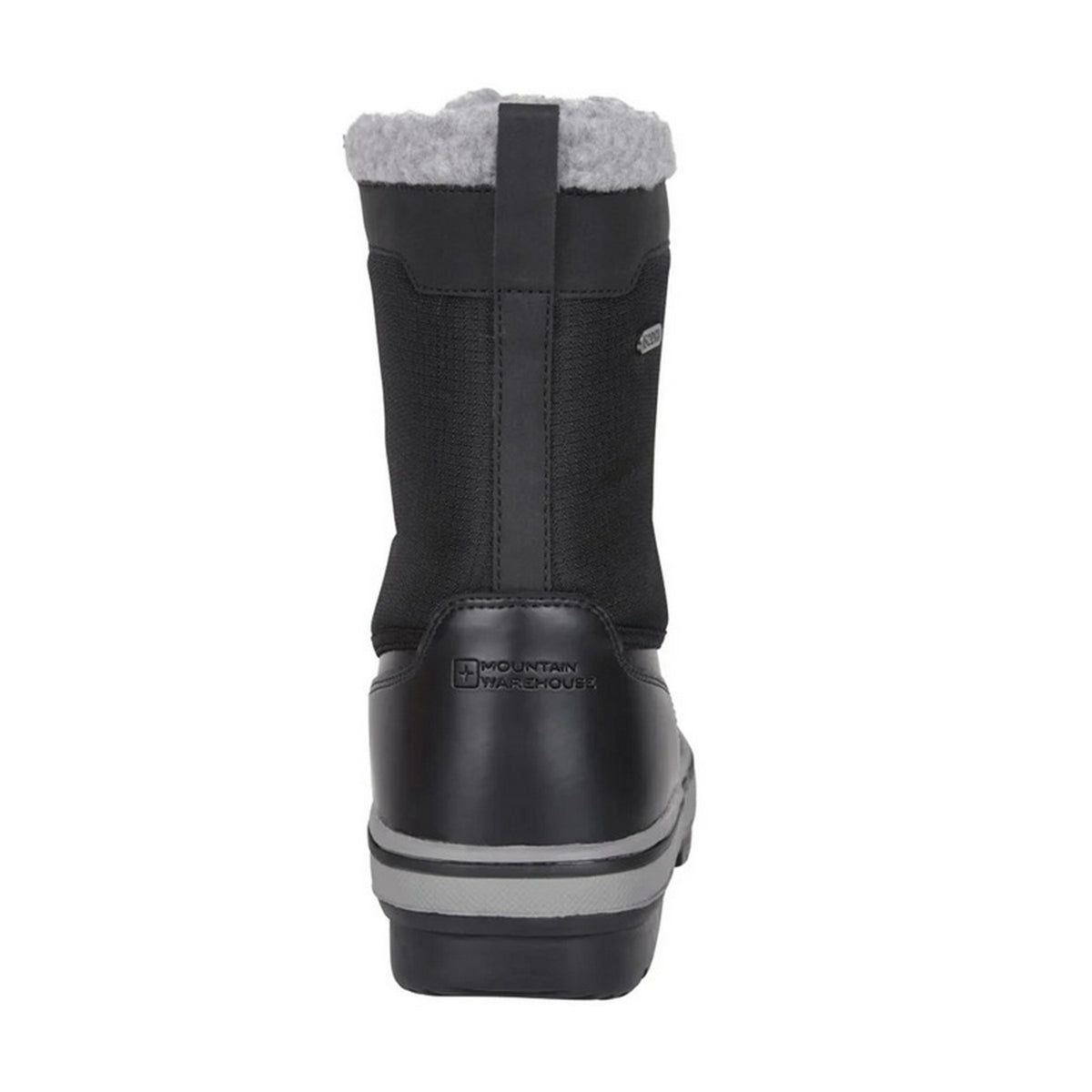 Black - Back - Mountain Warehouse Mens Thermal Waterproof Snow Boots